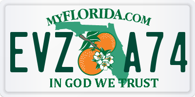 FL license plate EVZA74