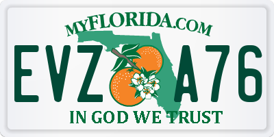 FL license plate EVZA76