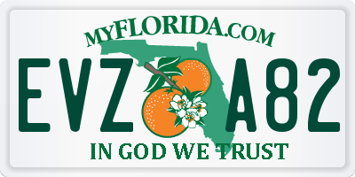 FL license plate EVZA82