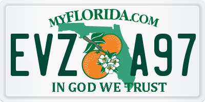 FL license plate EVZA97