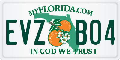FL license plate EVZB04