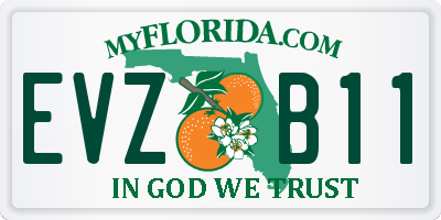 FL license plate EVZB11