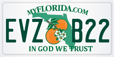 FL license plate EVZB22