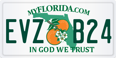 FL license plate EVZB24