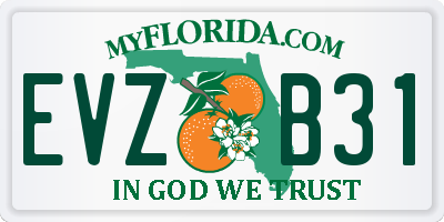 FL license plate EVZB31