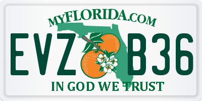 FL license plate EVZB36