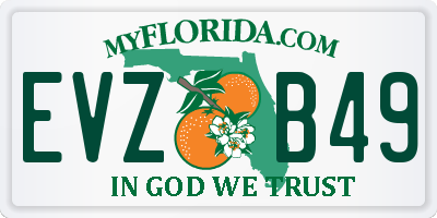 FL license plate EVZB49