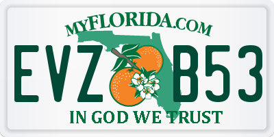 FL license plate EVZB53