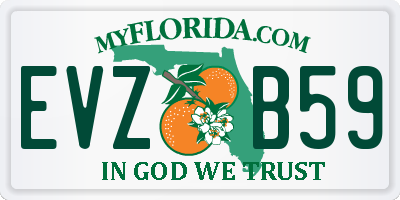 FL license plate EVZB59