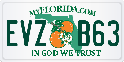 FL license plate EVZB63
