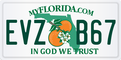 FL license plate EVZB67