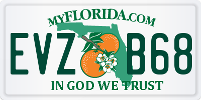 FL license plate EVZB68