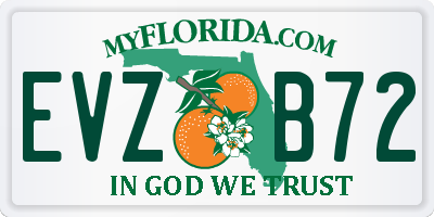 FL license plate EVZB72