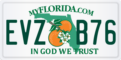 FL license plate EVZB76