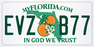 FL license plate EVZB77
