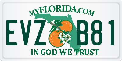 FL license plate EVZB81