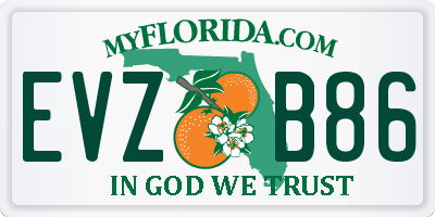 FL license plate EVZB86
