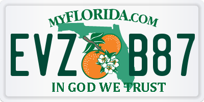 FL license plate EVZB87