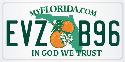 FL license plate EVZB96