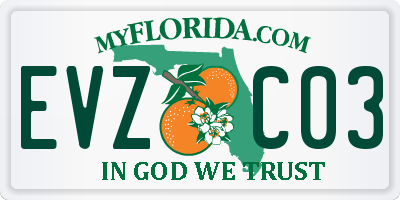FL license plate EVZC03