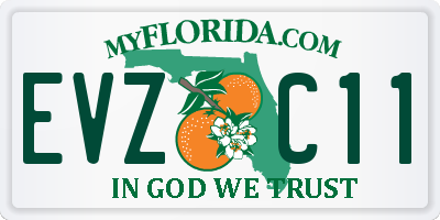 FL license plate EVZC11