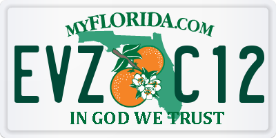 FL license plate EVZC12