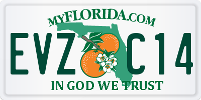 FL license plate EVZC14