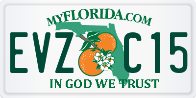 FL license plate EVZC15