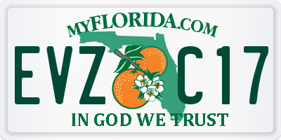 FL license plate EVZC17