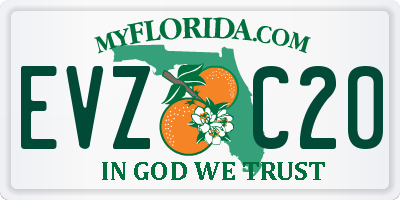 FL license plate EVZC20