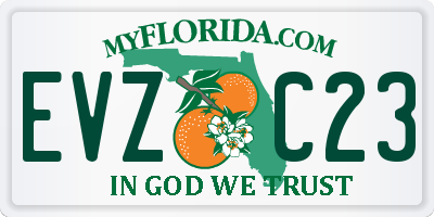 FL license plate EVZC23