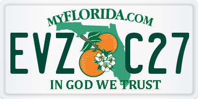 FL license plate EVZC27