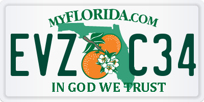 FL license plate EVZC34