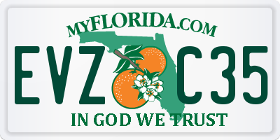 FL license plate EVZC35