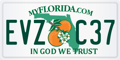 FL license plate EVZC37