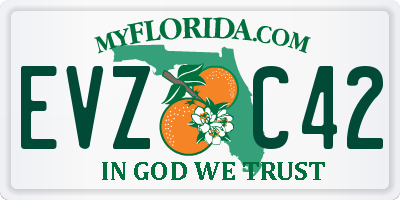 FL license plate EVZC42