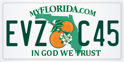 FL license plate EVZC45