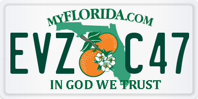 FL license plate EVZC47