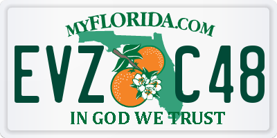 FL license plate EVZC48