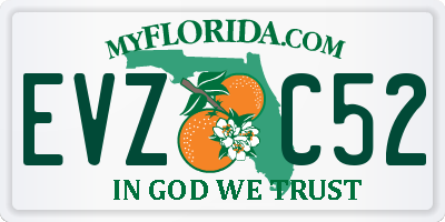 FL license plate EVZC52