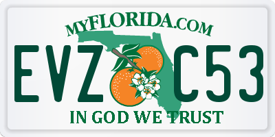 FL license plate EVZC53