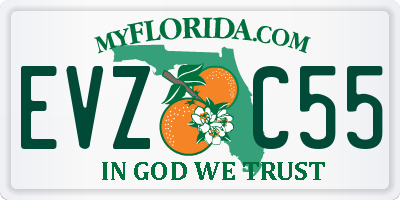 FL license plate EVZC55