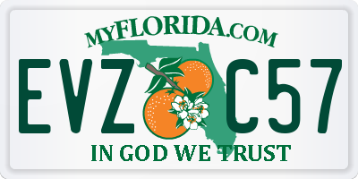 FL license plate EVZC57