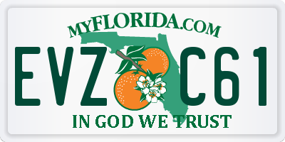 FL license plate EVZC61
