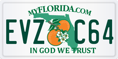 FL license plate EVZC64