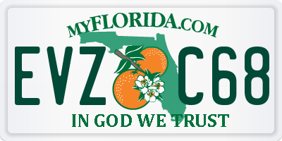 FL license plate EVZC68