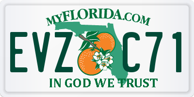 FL license plate EVZC71