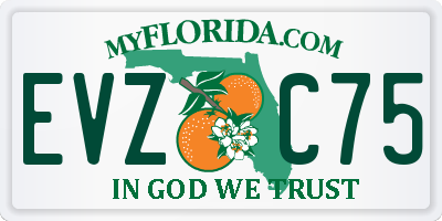 FL license plate EVZC75