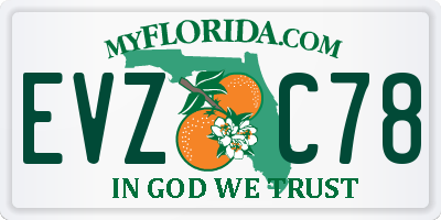 FL license plate EVZC78