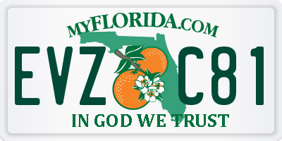 FL license plate EVZC81